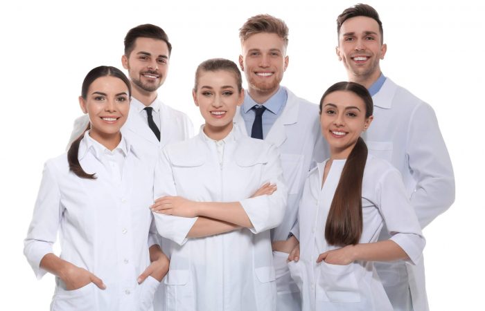 Group of dentist in uniform